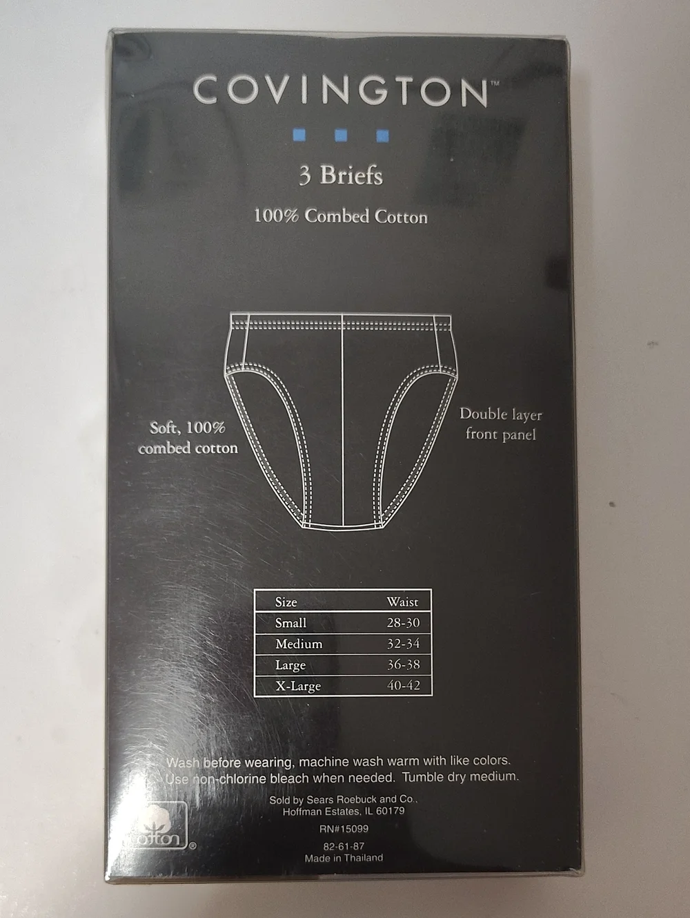 Vintage Covington Men's Briefs - 3 Pack - Size L 36-38